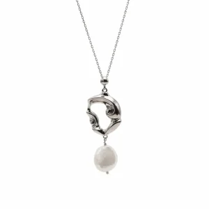 Colgante Perlas | LINEARGENT Colgante perlas en plata mujer diseño liquido