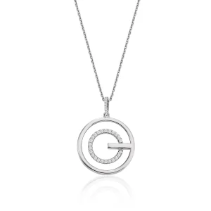 Colgantes Bicolor | LINEARGENT Colgantes de plata motivo circular baño en rosa
