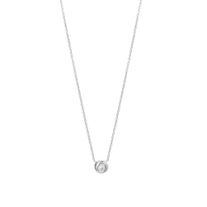 Colgantes Pequeños | Colgante Brillante | LINEARGENT Colgantes pequeños circulares con corazón de circonita