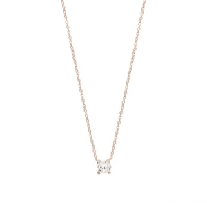 Colgantes Pequeños | Colgante Brillante | LINEARGENT Colgantes pequeños con circonitas bañados en oro rosa