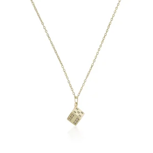Colgantes Pequeños | LINEARGENT Colgantes pequeños de plata bañada en oro diseño dado
