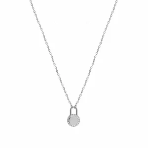 Colgantes Pequeños | LINEARGENT Colgantes pequeños de plata diseño candado redondo