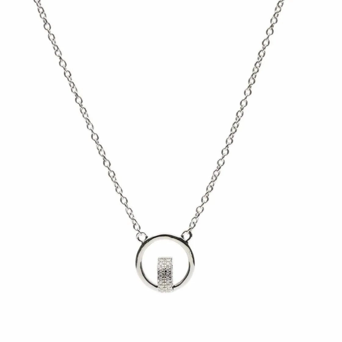 Colgantes Pequeños | LINEARGENT Colgantes pequeños de plata diseño circulo con circonitas