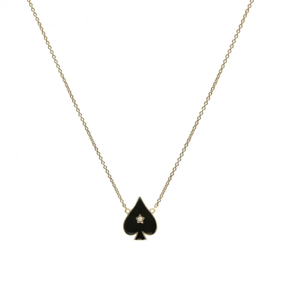 Colgantes Pequeños | LINEARGENT Colgantes pequeños diseño de pica con esmalte y circonita