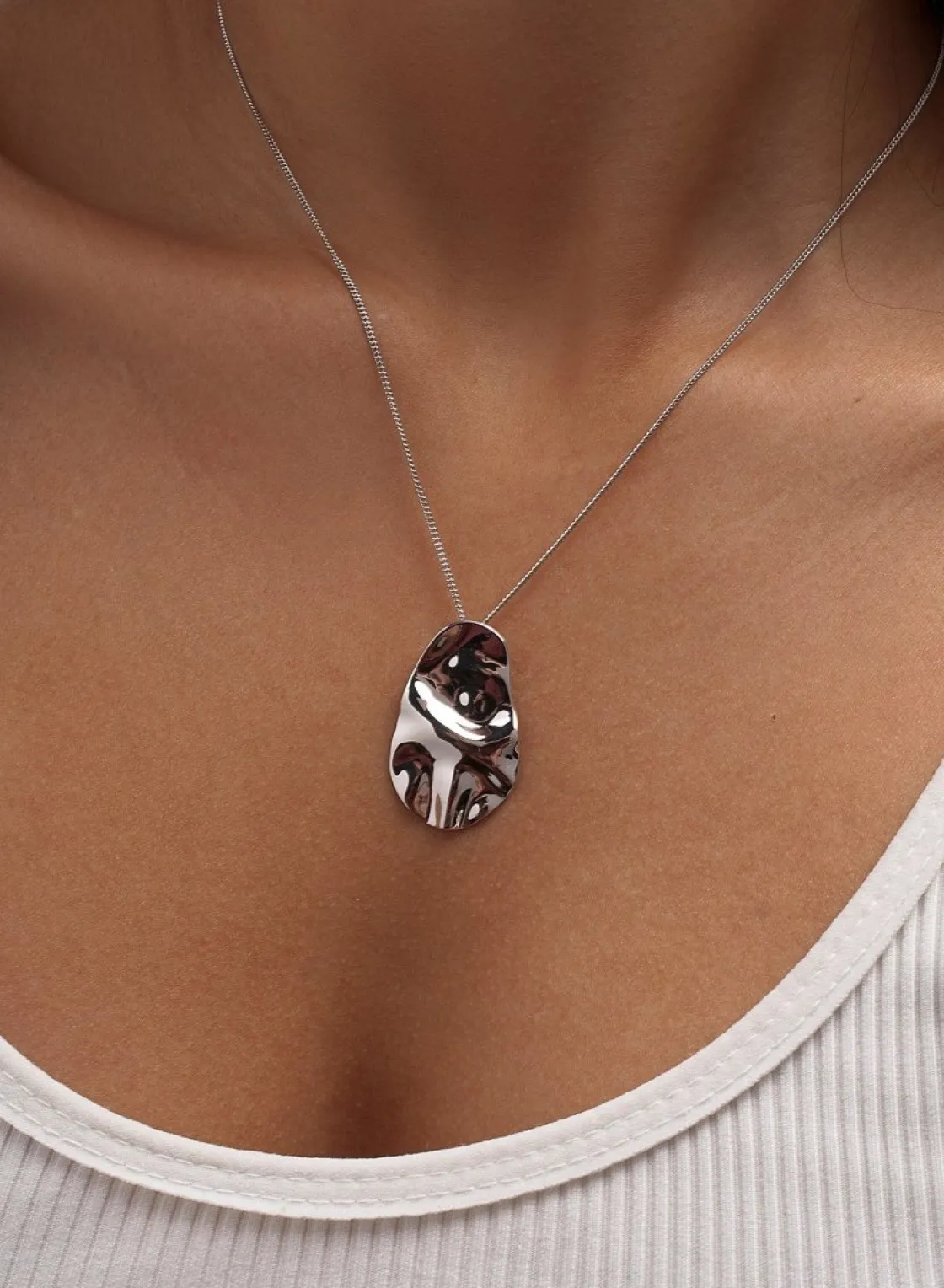 Colgantes Plata Grandes | Collar Medalla | LINEARGENT Colgantes plata originales con motivo alargado circular