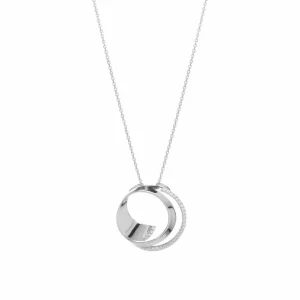 Colgante Brillante | LINEARGENT Colgantes plata originales diseño circular con circonita