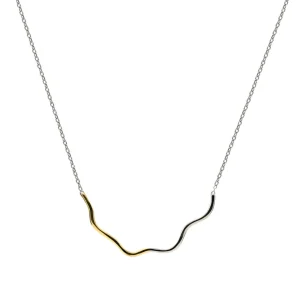 Colgantes Bicolor | LINEARGENT Colgantes plata originales diseño irregular en plata lisa