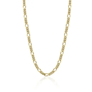 Collar Cadena | Collares Cortos | LINEARGENT Collar cadena bañada en oro diseño de eslabones