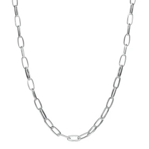 Collar Cadena | Collares Cortos | LINEARGENT Collar cadena diseño de paper clip con circonitas