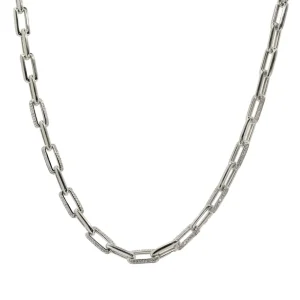 Collar Cadena | LINEARGENT Collar cadena diseño peper clip con circonitas