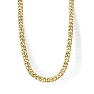 Collar Cadena | LINEARGENT Collar cadena estilo gruesa con eslabones bañada en oro