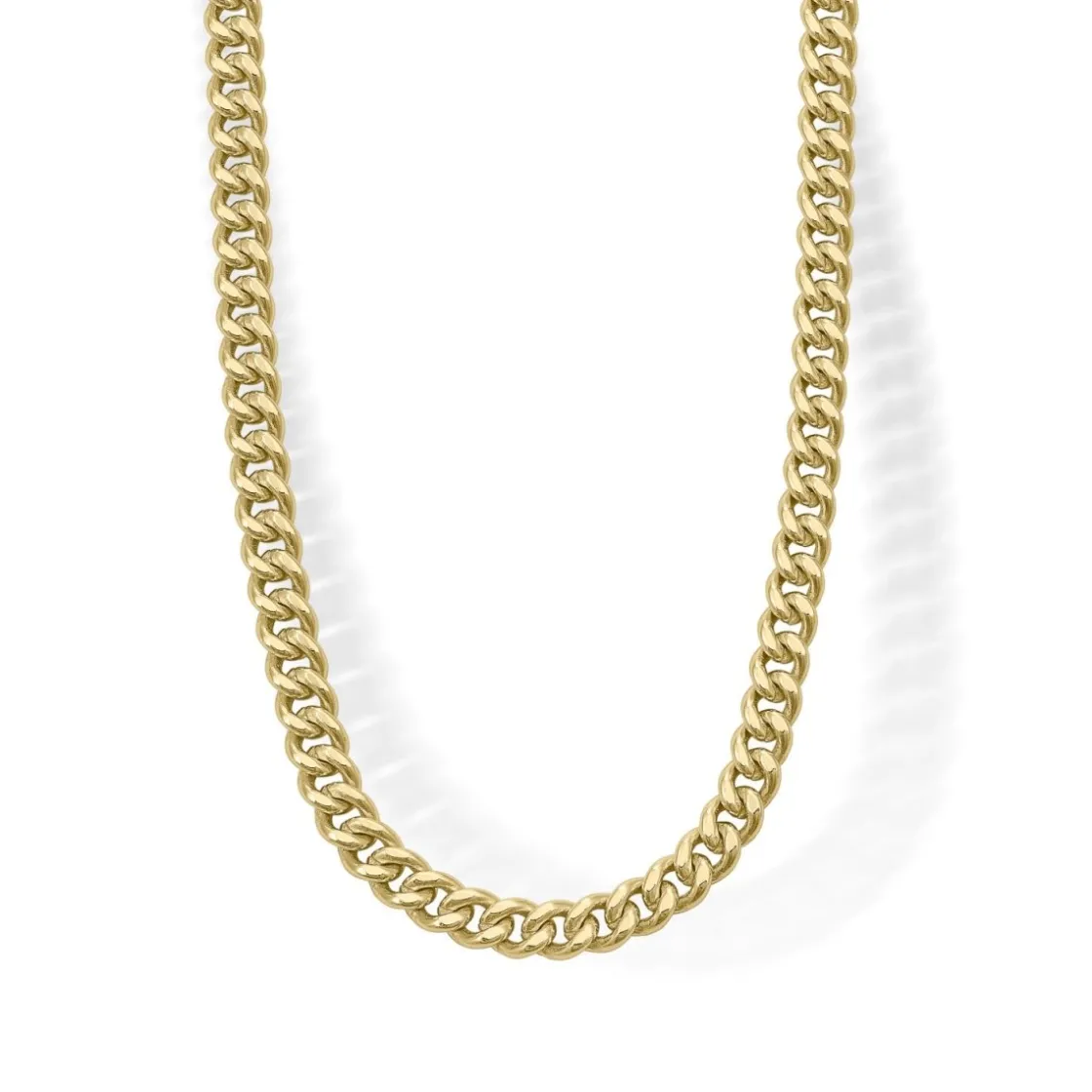 Collar Cadena | LINEARGENT Collar cadena estilo gruesa con eslabones bañada en oro