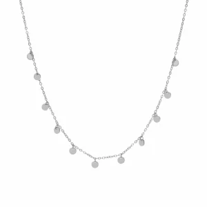 Collares Con Mini Colgantes | Collares Cortos | LINEARGENT Collares con colgantes circulares de plata lisa