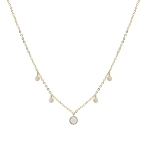 Collares Con Mini Colgantes | Collares Cortos | LINEARGENT Collares con colgantes de plata con charm de ópalo