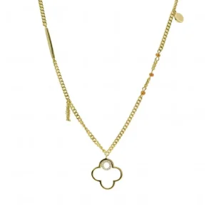 Collares Con Mini Colgantes | LINEARGENT Collares con colgantes diseño charm central de flor