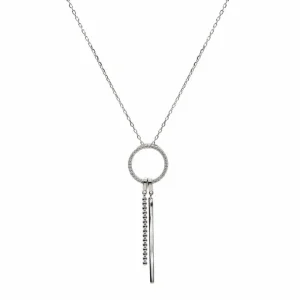 Colgante Brillante | LINEARGENT Collares con colgantes diseño circular de doble motivo