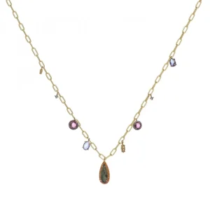 Collares Con Piedras | LINEARGENT Collares con colgantes diseño de cadena paper clip