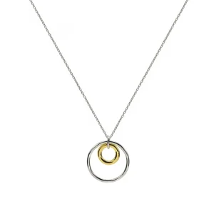 Colgantes Bicolor | LINEARGENT Collares con colgantes diseño doble aro bicolor