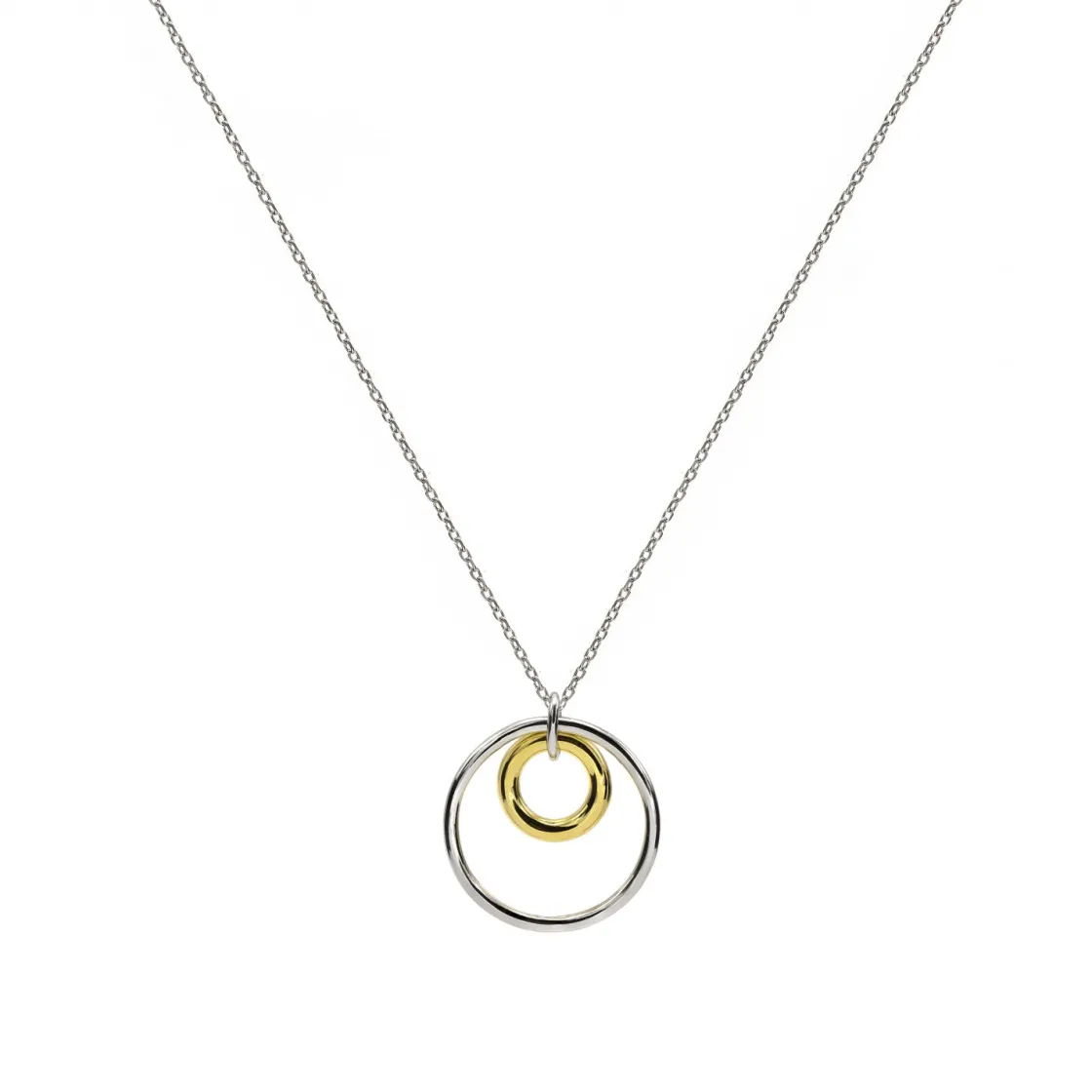 Colgantes Bicolor | LINEARGENT Collares con colgantes diseño doble aro bicolor