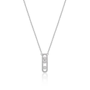Colgante Brillante | LINEARGENT Collares con colgantes diseño link con circonitas