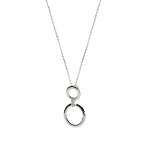 Colgante Brillante | LINEARGENT Collares con colgantes doble diseño circular
