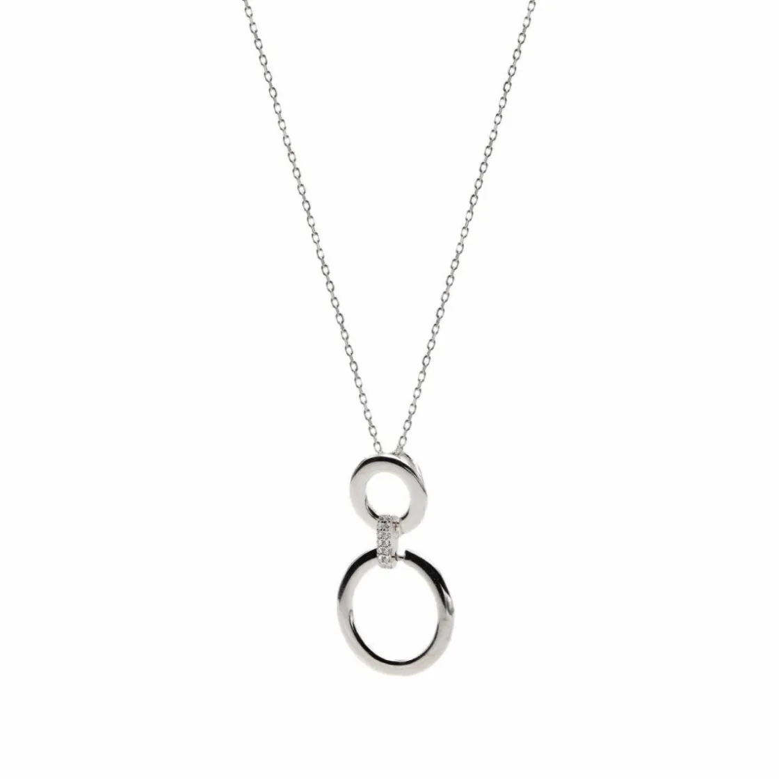Colgante Brillante | LINEARGENT Collares con colgantes doble diseño circular