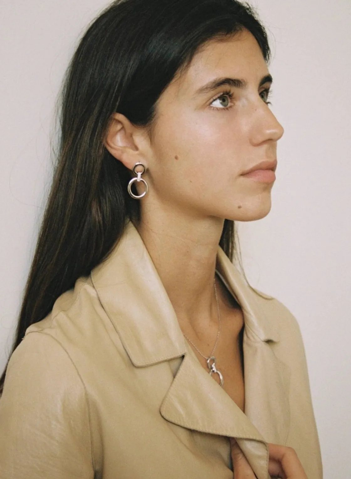 Colgante Brillante | LINEARGENT Collares con colgantes doble diseño circular