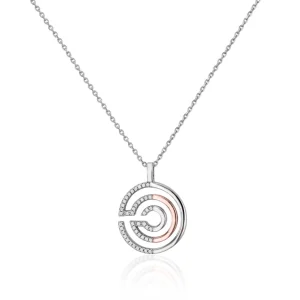 Colgantes Bicolor | LINEARGENT Collares con colgantes en forma de ''c'' y circonitas