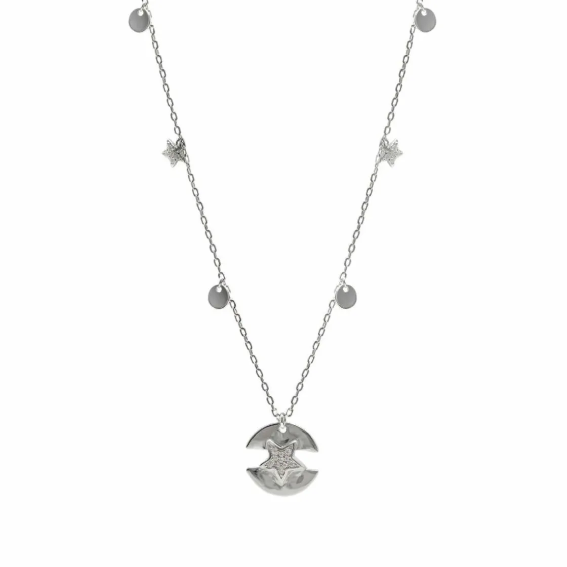 Collares Con Mini Colgantes | LINEARGENT Collares con colgantes en plata diseño estrella