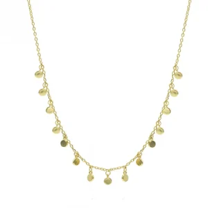 Collar Medalla | Collares Con Mini Colgantes | LINEARGENT Collares con colgantes estilo mini círculos bañados en oro