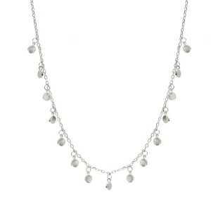 Collar Medalla | Collares Con Mini Colgantes | LINEARGENT Collares con colgantes estilo mini círculos de plata lisa
