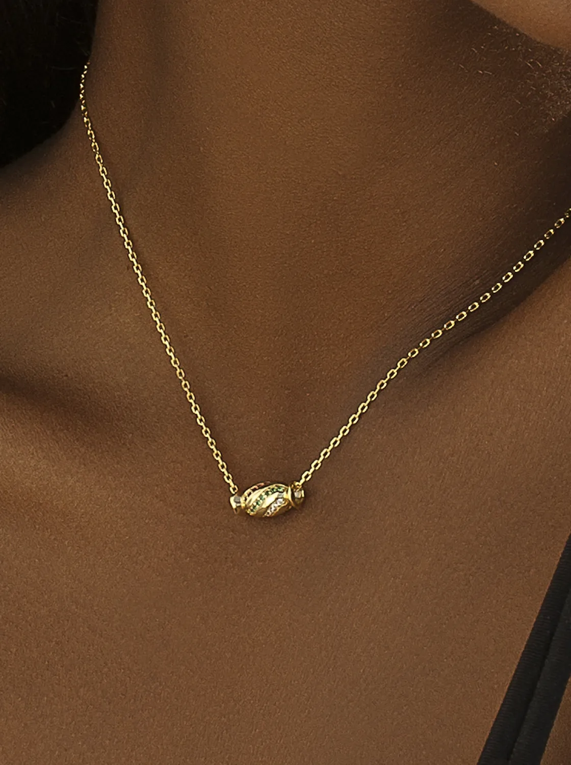 Colgantes Pequeños | LINEARGENT Collares con colgantes motivo caramelo con carriles de circonitas