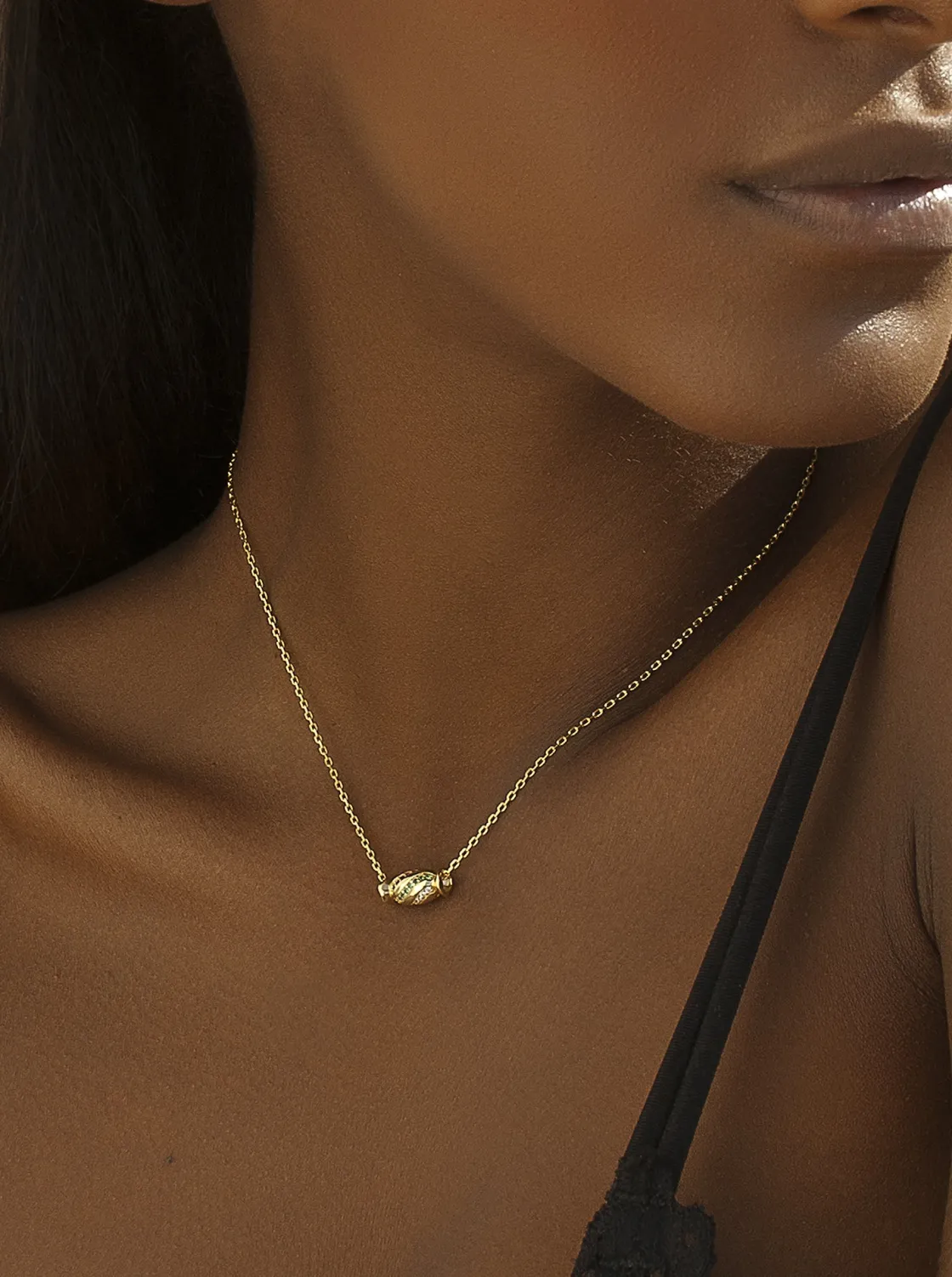 Colgantes Pequeños | LINEARGENT Collares con colgantes motivo caramelo con carriles de circonitas
