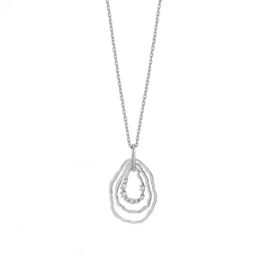 Colgante Brillante | LINEARGENT Collares con colgantes pieza ovalada y destellos de circonita