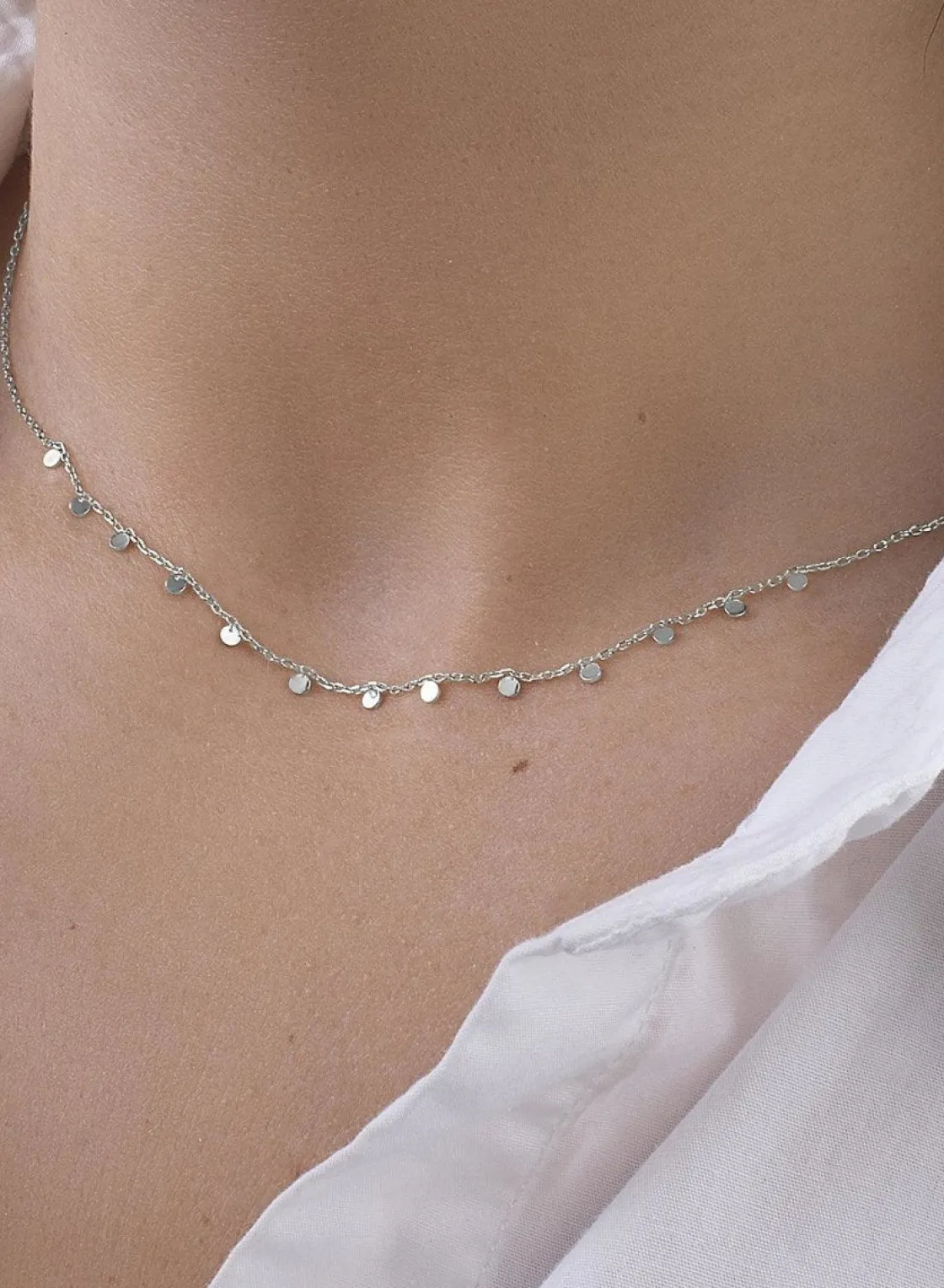 Collares Con Mini Colgantes | Collares Cortos | LINEARGENT Collares con colgantes plata baño en oro diseño minimalista