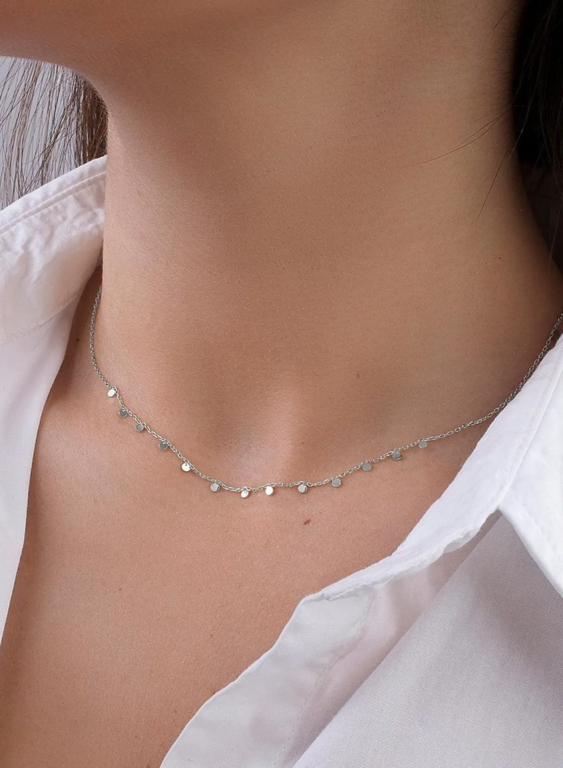 Collares Con Mini Colgantes | Collares Cortos | LINEARGENT Collares con colgantes plata baño en oro diseño minimalista