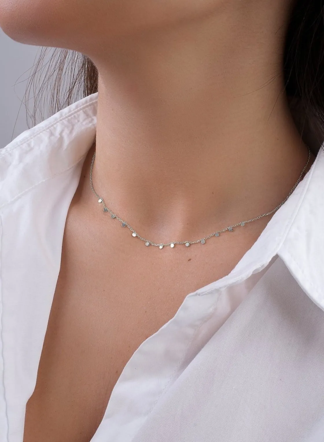 Collares Con Mini Colgantes | Collares Cortos | LINEARGENT Collares con colgantes plata baño en oro diseño minimalista