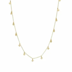 Collares Con Mini Colgantes | Collares Cortos | LINEARGENT Collares con colgantes plata baño oro mini estrellas