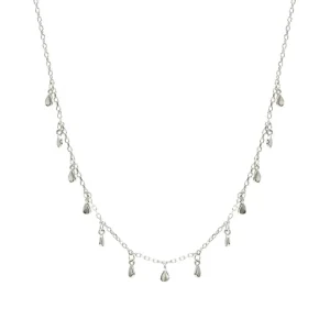 Collares Con Mini Colgantes | Collares Cortos | LINEARGENT Collares con colgantes plata diseño mini lágrimas