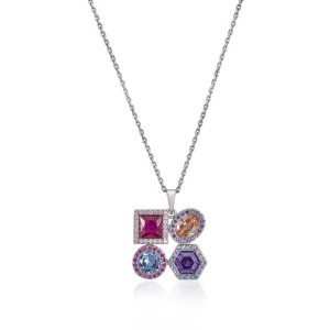 Collares Con Piedras | LINEARGENT Collares con piedras antracita charoita y circonitas
