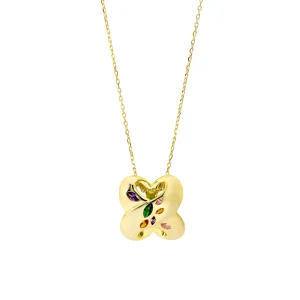 Collares Con Piedras | LINEARGENT Collares con piedras con diseño cruzado en dorado