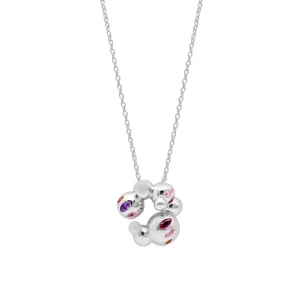 Collares Con Piedras | LINEARGENT Collares con piedras diseño bubbles tono rosado