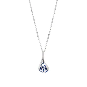 Collares Con Piedras | LINEARGENT Collares con piedras diseño gota en tono azul