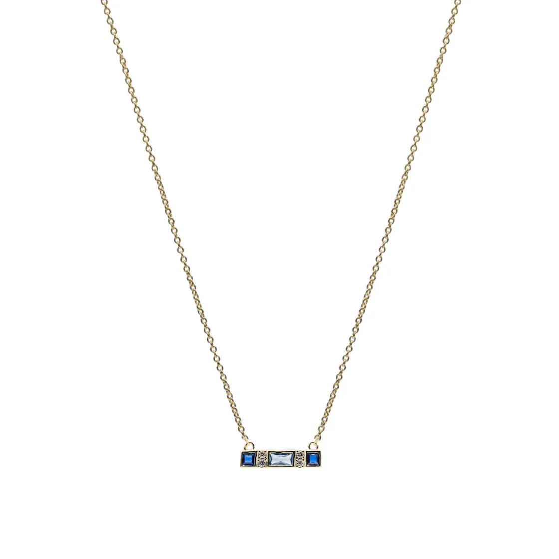 Colgantes Pequeños | Collares Cortos | LINEARGENT Collares con piedras diseño tonos azules