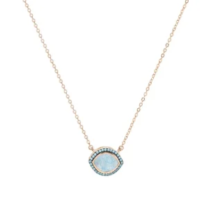 Collares Con Piedras | LINEARGENT Collares con piedras en plata con marquesa de cuarzo adamantino