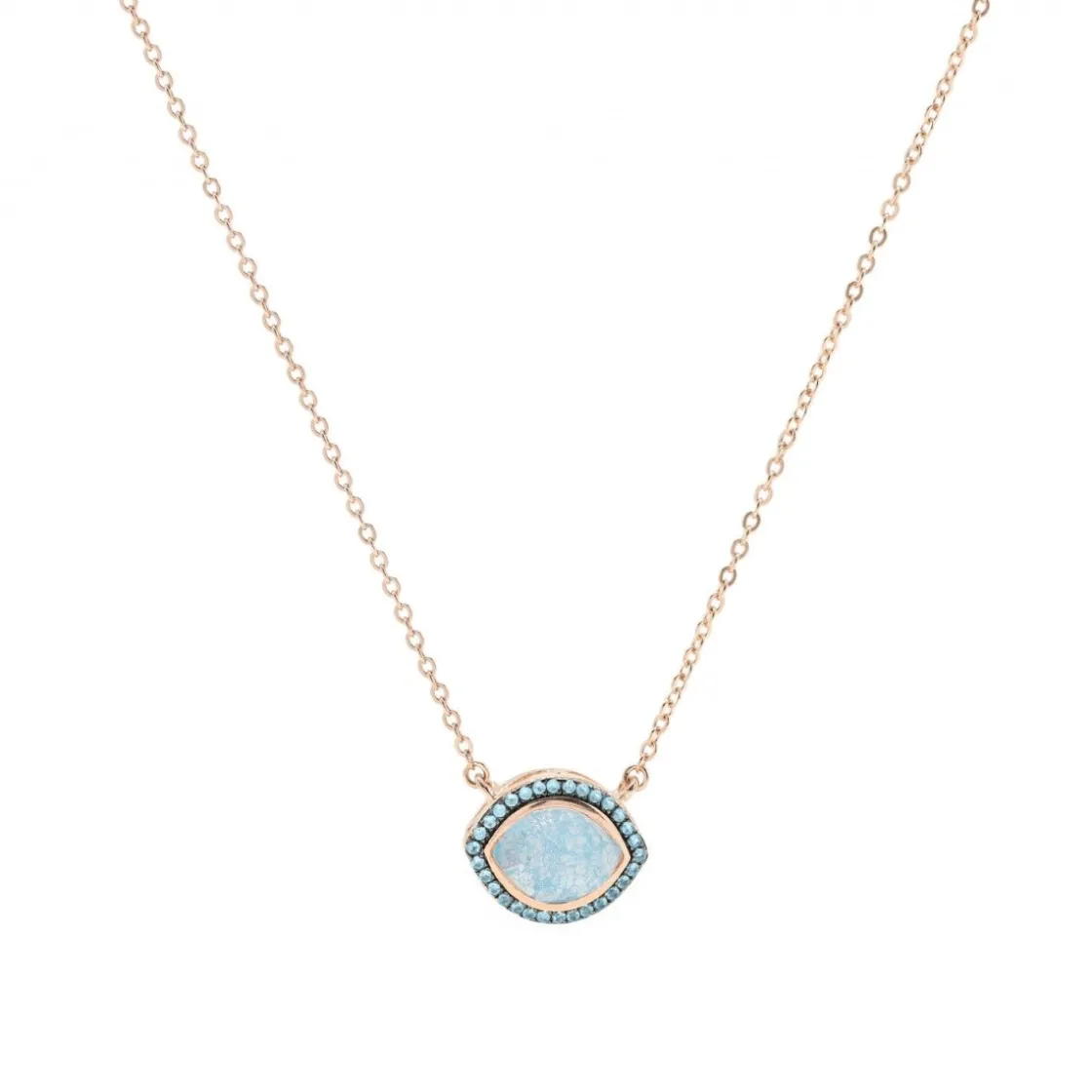 Collares Con Piedras | LINEARGENT Collares con piedras en plata con marquesa de cuarzo adamantino