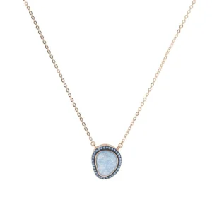 Collares Con Piedras | LINEARGENT Collares con piedras en plata cuarzo adamantion azul y circonitas