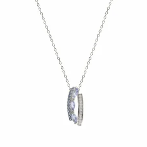 Collares Con Piedras | LINEARGENT Collares con piedras en plata diseño aquamarine y circonitas
