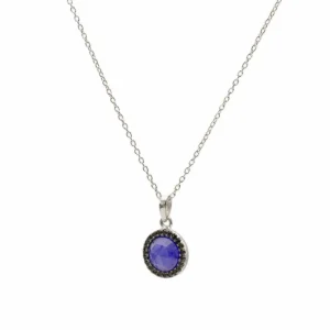 Collares Con Piedras | LINEARGENT Collares con piedras en plata diseño de cianita azul