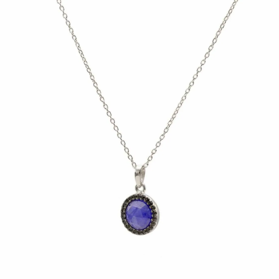 Collares Con Piedras | LINEARGENT Collares con piedras en plata diseño de cianita azul
